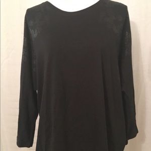 Lauren Ralph Lauren Black Pullover 3/4 Sleeve XXL